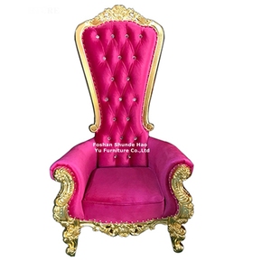 LC92 Luxury Modern Solid Wood Hotel Wedding <strong>Chair</strong> with <strong>Pink</strong> Velvet Cover for Wedding Party - Product Image 3