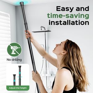 Ayarlanabilir 4 Katlı Paslanmaz Demir Köşe Rafı Modern Tasarım Duş Düzenleyici Su Geçirmez Yer Tasarruflu Banyo Mutfak Oturma Odası - Product Image 5