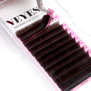 Veyelash 0.15 <b>Brown</b> CC D Curl Eyelash <b>Extensions</b> Korean PBT Fiber Silk <b>Lashes</b> Mixed Length 12mm Classic <b>Brown</b> Eyelash Easy - Product Image 5