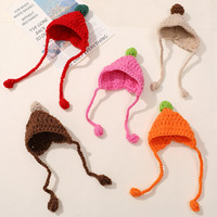 Nouvelle Arrivée : Mini Poupée en Peluche Douce pour Filles, Mignonne et Adorable, avec Chapeau en Fil Tricoté au Crochet, Accessoires DIY pour Tenue de Poupée Faite Main