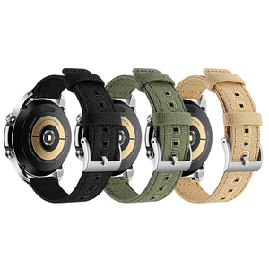 Sangles de remplacement en tissu de <span class=keywords><strong>coton</strong></span> à dégagement rapide hommes 18mm 20mm 22mm femmes <span class=keywords><strong>bracelet</strong></span> de <span class=keywords><strong>montre</strong></span> en toile pour Samsung Galaxy Watch - Product Image 1