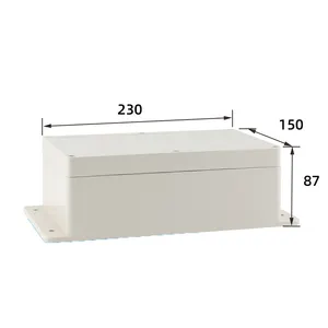 Caja de empalme eléctrico de plástico impermeable ip67, caja de empalme con agujero