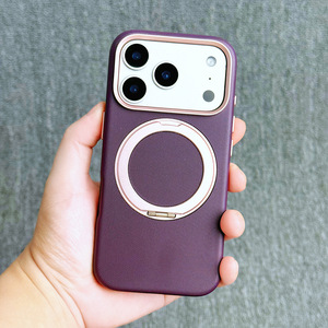 เคสโทรศัพท์ iPhone แบบหมุนได้ 360 องศา พร้อมกรอบแม่เหล็ก ฝาหลังลายทอ ปุ่มกรอบกล้องโลหะ ป้องกันการกระแทก - Product Image 6