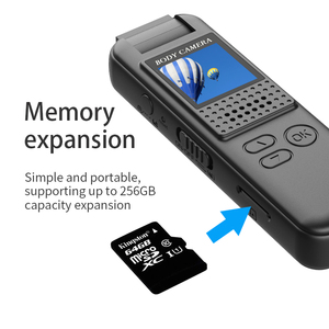 Cs08 độ nét cao 1080P cơ thể Máy ảnh âm thanh video ghi âm 180 độ xoay ống kính trở lại clip hấp phụ từ tính - Product Image 5