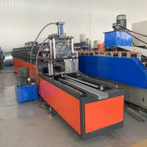 Máquina automática de formação de rolos de aço para moldura de aço, máquina de formação de rolos de terça C, máquina de formação de rolos de terça C