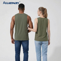 Débardeur unisexe Kuenzi en coton (94 %) et élasthanne (6 %), 300 GSM, doux, respirant, grande taille 6X, col rond, pour homme