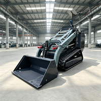 Mini Skid Steer Loader Diesel Buatan Cina dengan Bucket 0.15m3 untuk Penggunaan Pertanian