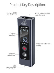 NOYAFA NF-276L Télémètre laser compact haute précision 50M Outil de mesure numérique Rechargeable Enregistrement de données Garantie 1 an - Product Image 5