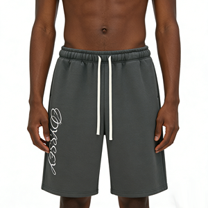 Shorts en coton décontractés et respirants pour hommes, impression DTG personnalisée Kornit, design minimaliste, taille à cordon, fabrication OEM/ODM - Product Image 1
