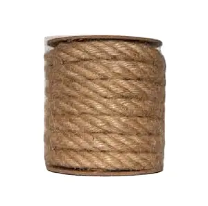 Cuerda trenzada de yute 100% Natural, cuerda de decoración artesanal de 1mm ~ 50mm, sisal reciclable/cuerda de embalaje de yute