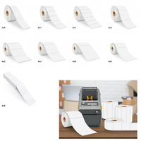 Rouleaux de papier thermique vierges personnalisables pour caisses enregistreuses et terminaux de point de vente, rouleaux d'étiquettes thermiques directes