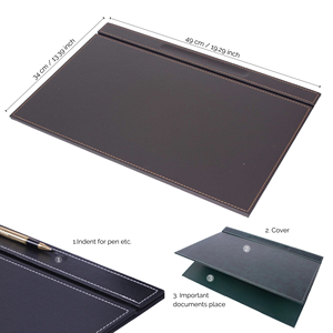 Vega 4-Piece PU Leather <b>Desk</b> Set <b>Large</b> <b>Desk</b> Pad and Office Accessories with Mesh Stationery and Desktop Organizer - Product Image 2