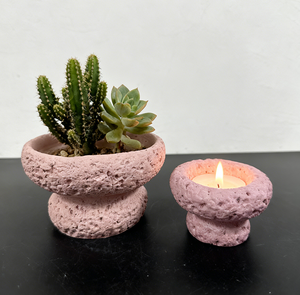 Pots en béton de tailles variées, à double usage, vides, pour plantes succulentes, bougies, spa, décoration intérieure - Product Image 6