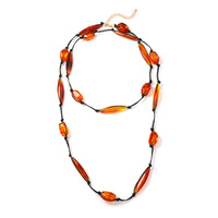 Kalung Choker Liontin Cabang Karang Merah OEM/ODM Perhiasan Fashion, Kalung Kerah Logam Emas, Kalung Kerah Wanita, Kalung Merah