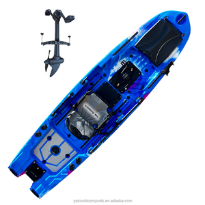 Nouveau kayak à pédale de coque en PE de 12 pieds, moteur d'entraînement pour une à deux personnes, grandes trappes pour le surf et la pêche en kayak dans les rivières - Product Image 6