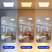 Lampu LED Panel persegi besar baru manik-manik lampu 42 kualitas terjangkau tanpa cahaya berkedip 36W lampu latar tersembunyi 6060 plastik DOB