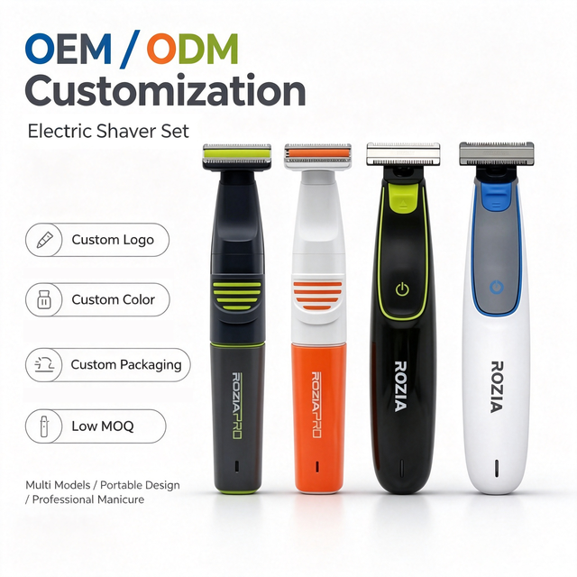 Rechargeable Stainless Steel Electric Shaver LCD Display Hair Trimmer 91-120 Min Runtime 6,500 RPM Motor for Men OEM/ODM