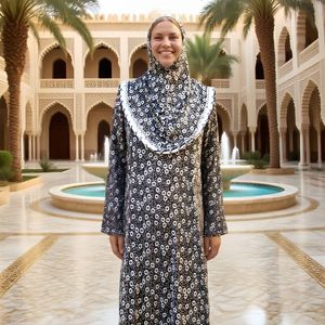 Abaya de seda helada sin costuras al por mayor de fábrica para mujeres musulmanas, túnica holgada de cobertura total - Product Image 1