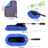 Duster extensible pour l'extérieur de la voiture pour le nettoyage, brosse de nettoyage anti-rayures en microfibre pour l'intérieur, kits de nettoyage de voiture