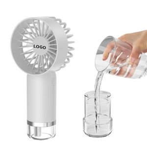 Mini Air Mist Spray Cooler Fan USB Rechargeable Portable Hand Cooling <b>Humidifier</b> Fan with Water Tank - Product Image 2