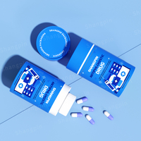 Emballage de luxe personnalisé en tube de papier kraft écologique et recyclable pour pilules et capsules