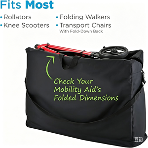 Sac de transport universel pour rollator, pour transporter des accessoires sur fauteuil roulant, déambulateurs à roulettes et chaises de transport - Product Image 5