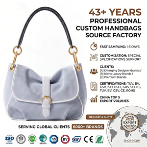 Borsa Hobo in Camoscio Blu Periwinkle, Lussuosa Borsa a Tracolla con Patta, Tracolla Intrecciata, Elegante Borsa da Donna Chic per Uso Quotidiano, Personalizzabile OEM - Product Image 1