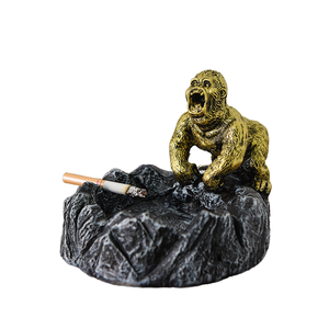 Cendrier en résine King Kong Gorilla peint à la main, écologique, pour salon, bureau, <span class=keywords><strong>d</strong></span>écoration de vacances et cadeau - Product Image 1