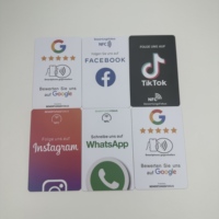 Autocollant NFC personnalisé pour menu de commentaires, plaque programmable, autocollants Google Reviews, QR Code, carte de visite pour réseaux sociaux, carte Google Review Tap