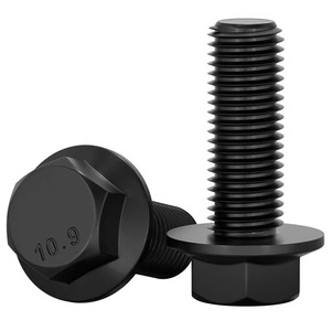 Boulon à bride Tianzhuo M6 M8 M10 M12 M14 M16 M18 M20 en acier allié de grade 10.9, filetage grossier noir GB5789 pour l'automobile - Product Image 1