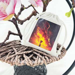 Wholesale 2025 New Customized Logo 13*18cm Cotton <b>Muslin</b> Jewelry Drawstring Pouch <b>Bag</b> with Security Feature Multi-color Options - Product Image 2