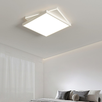 Plafonnier LED de protection oculaire pour chambre à coucher Zhongshan Lighting, design moderne et minimaliste, avec couvercle en acrylique et structure en fer