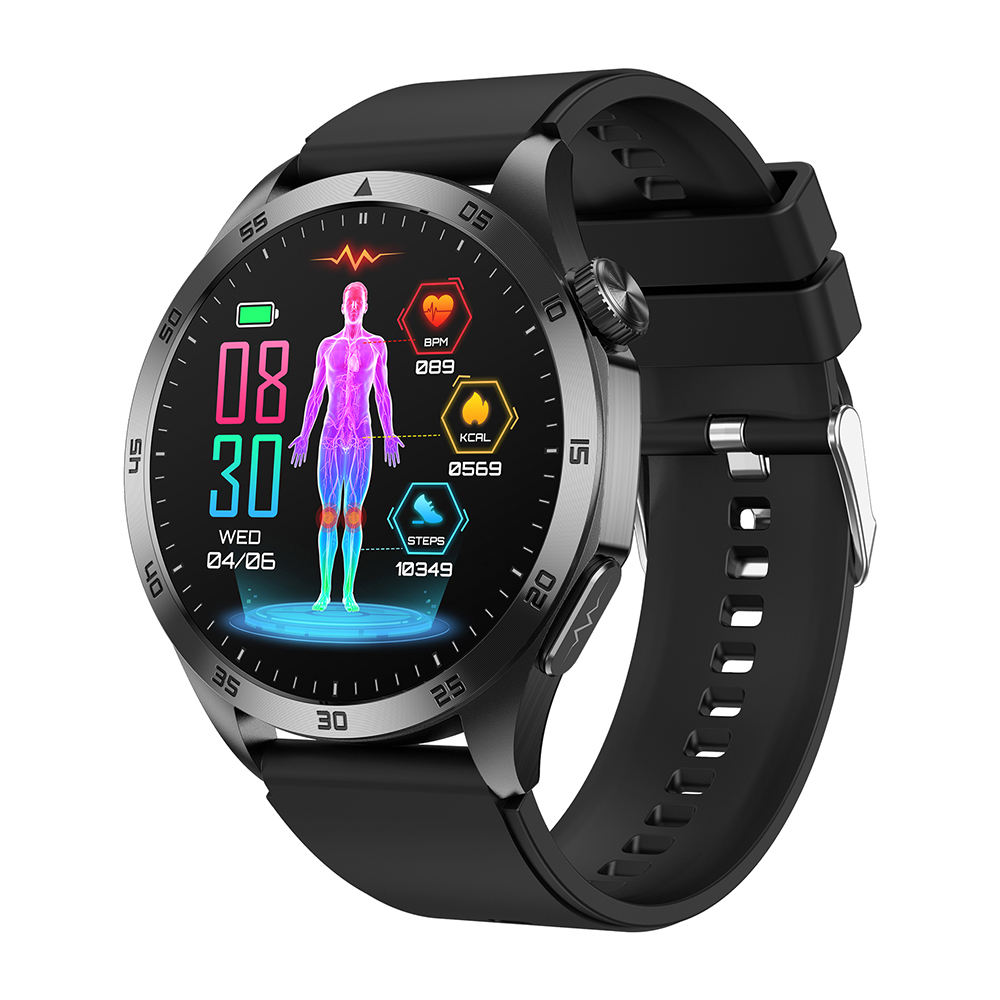 Smartwatch Et485 con connessione Amoled sempre sul Display One-Touch BT  Call Sos Ecg HRV BP Blood ossigeno Smart Watch