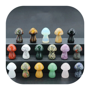 Wholesale Hot Sale Quartz Crystal Carved 35mm Large Crystal Mushroom Natural Crystal Mushroom Healing Stone for Decoration