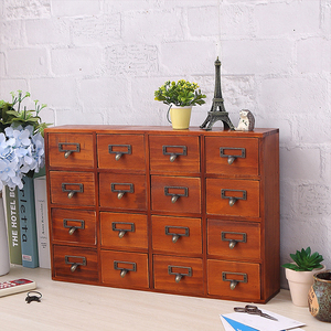 Farmhouse Home Decor Wooden DIY <strong>Apothecary</strong> Jewelry Craft Supplies Desktop 16 Drawers Storage Organizer <strong>Cabinet</strong> - Product Image 2