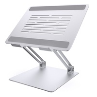 Soporte portátil de malla de aluminio hueco de alta calidad para laptop, con doble eje, altura y ángulo ajustables, elevador de escritorio para notebook