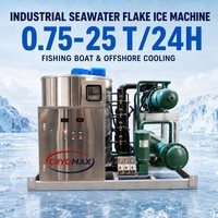 Machine à glace en flocons industrielle à eau de mer de grande capacité fabriquée en Chine