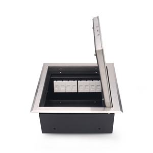 กล่องเต้ารับไฟฟ้าแบบสองชั้นพร้อมพอร์ตจ่ายไฟและข้อมูลสำหรับติดตั้งบนพื้นห้องประชุม - Product Image 5