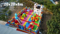 Trampoline gonflable d'extérieur Grande maison gonflable Parc à thème gonflable géant Grand château gonflable Combo Bouncer Aire de jeux à louer