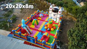 Trampolín inflable al aire libre Casa grande de rebote Parque temático inflable gigante Castillo hinchable grande Combo Parque infantil para alquilar - Product Image 4