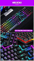 Combo de Teclado y Ratón para Juegos TF200 Slim Mini, con Cable, Receptor USB, Resistente al Agua, para Computadora Portátil y de Escritorio, Universal