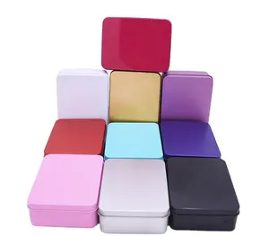 12x 9x4cm Rectangle Tin Box for Chocolate Food Candy Box Storage Magic Card Box Metal Packaging Tin Can