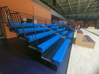 Siège de stade en HDPE moulé par soufflage, banc creux d'angle, sièges télescopiques pour gradins sportifs