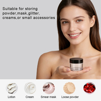 Botol Kosmetik Plastik Transparan dengan Tutup Sekrup Warna Pink/Hitam/Emas untuk Perawatan Kulit, Krim Mata & Bedak Tabur