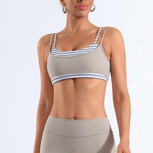 Sujetador Deportivo de Doble Capa con Tirantes Ajustables Súper Suaves y Escote Redondo para Mujer, Fabricantes OEM Personalizados - Product Image 1