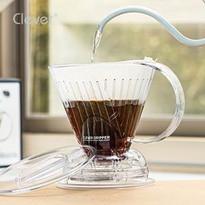 Clever Dripper Mr. Nuevo y Elegante Portavasos Translúcido Gris Trapezoidal Resistente a 100°C para Franquicias de Café, Reutilizable, Suministros B2B - Product Image 3