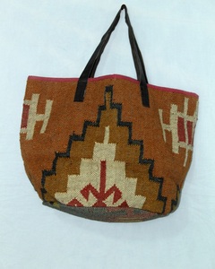 Indian Style Handmade Tote Bag Women Jute <b>Strap</b> Vintage Style Open Closure Large Capacity Clutch <b>Shoulder</b> Bag for Best Price - Product Image 2