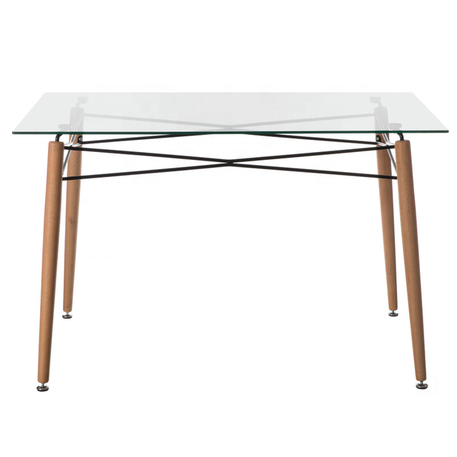 Modern Rectangle Glass Dining Table for Home Apartment Hotel Use-China Factory Dining Furniture