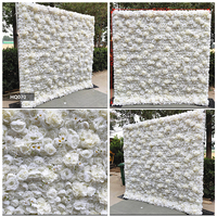 Toile de fond florale de haute qualité 8x8 pieds, taille personnalisée, mur de fleurs artificielles en soie, roses rouges pour la décoration de mariage et de fête