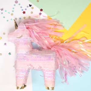 Piñata en papier <span class=keywords><strong>licorne</strong></span> de 12 pouces de haute qualité, personnalisable en gros, pour anniversaire ou décoration quotidienne, fournitures de fête - Product Image 3